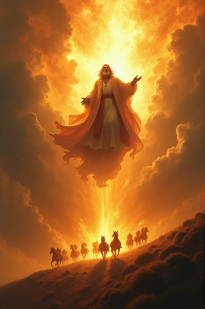 Elias is taken in the chariot of fire