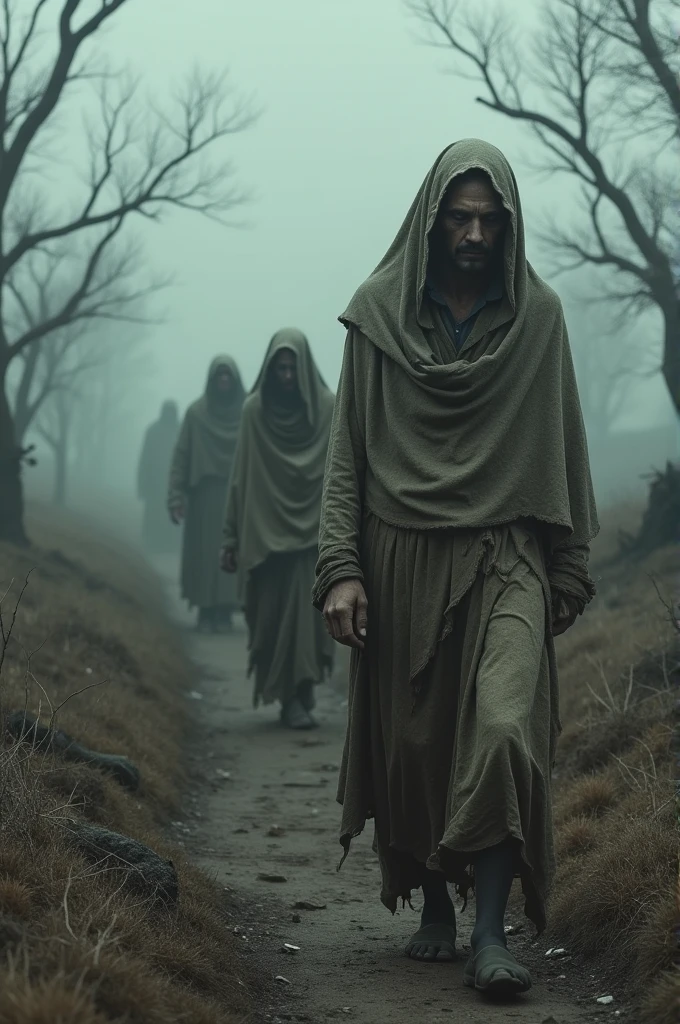 Humans are burdened by sins.