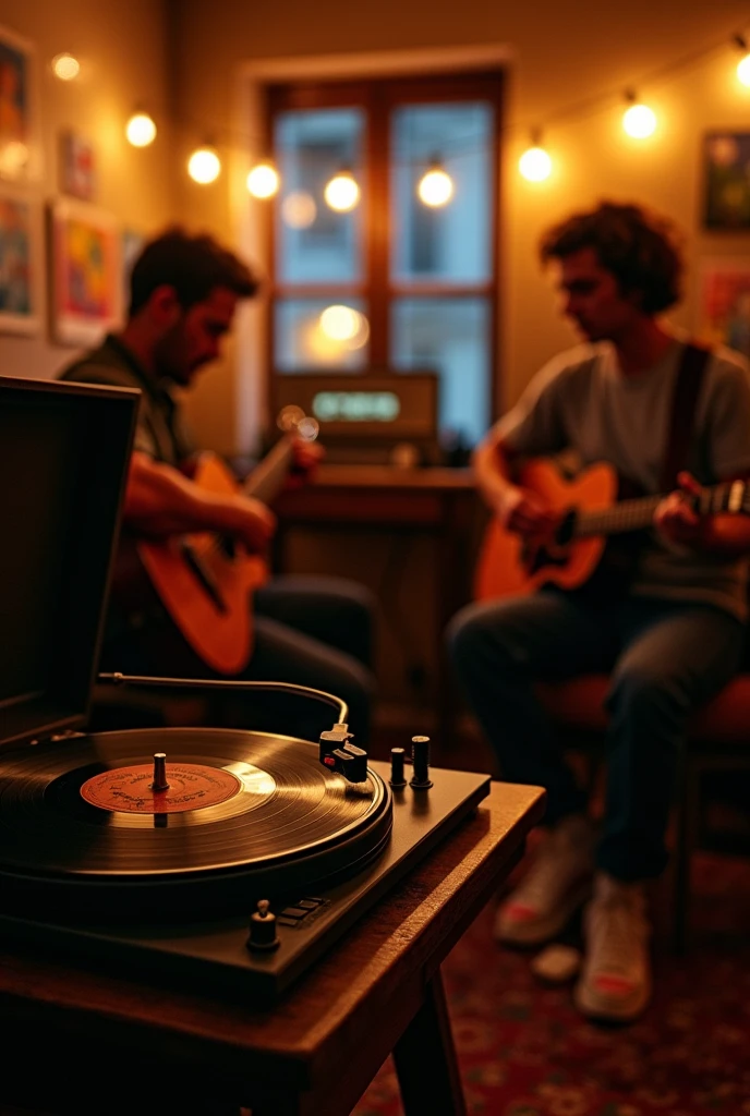 live music FM radio vinyl record player 