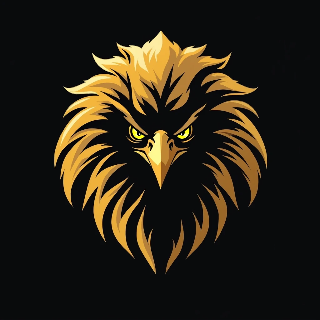 Golden Eagle Head Logo