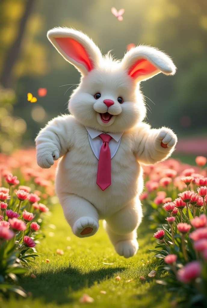 Donald Trump dressed as a rabbit