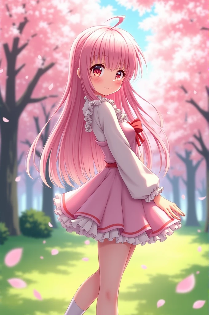 Anime girl showing her butt 