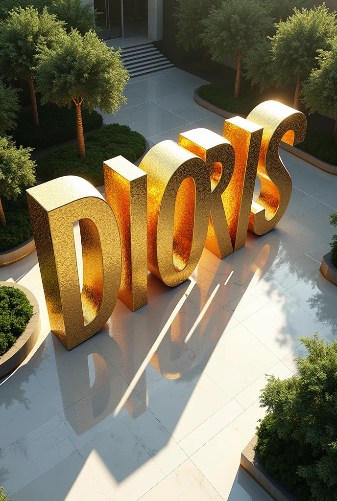 Those bold and giant DIORIS letters aerial view