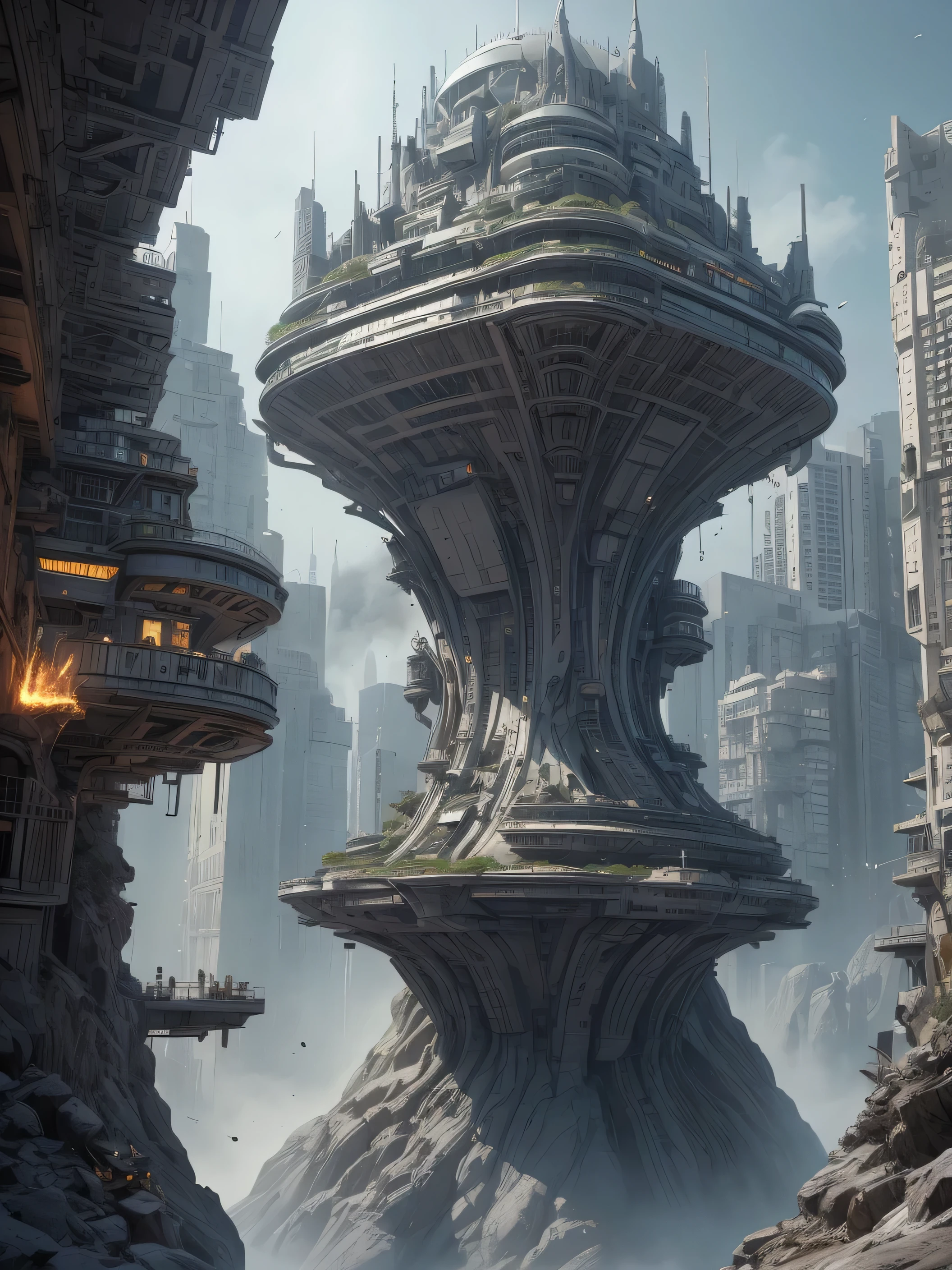 unreal engine:1.4,UHD,Best quality:1.4, fotorrealist:1.4, Masterpiece:1.8, unearthly, , Colonization of a new planet, gloomy atmosphere, a lot of alien vegetation, Intricate flowers, Alien Creatures, wild atmosphere, aggressive environment, amazing, stunning artwork. (Best quality,4k,8K,A high resolution,Masterpiece:1.2), ultra detailed ,(realist,fotorrealist,fotorrealist:1.37),HDR,UHD,Studio lighting, Ultra-thin paint, sharp focus, physically based representation, very detailed description, professional, Bright colors, fantastic city, The capital of the empire, mega tall skyscrapers. space towers for mooring star cruisers, pierce the sky, Bright city lights, the river pierces the city, waterfalls in city gardens, mega high waterfalls, who never sleeps. In the middle of a bustling cityscape, Famous high-tech pyramid style architecture, Its architectural wonders are embodied in a futuristic style.. When the hovercar glides easily through the air,Город full of life,full of life。,full of life。,full of life。,full of life。。, Modern technology blends seamlessly with traditional Arab luxury urban structures.. This is an amazing piece of art, Use Pixai, to bring powerful AI models to life, Showcase the limitless creativity and possibilities of our imagination. Experience the future of cityscapes at Pixai,Immerse yourself in the ghostly world of art, deep bottomless chasms filled with lava, lava falls, fire and smoke, A transport spaceship is moored to the spaceport terminal