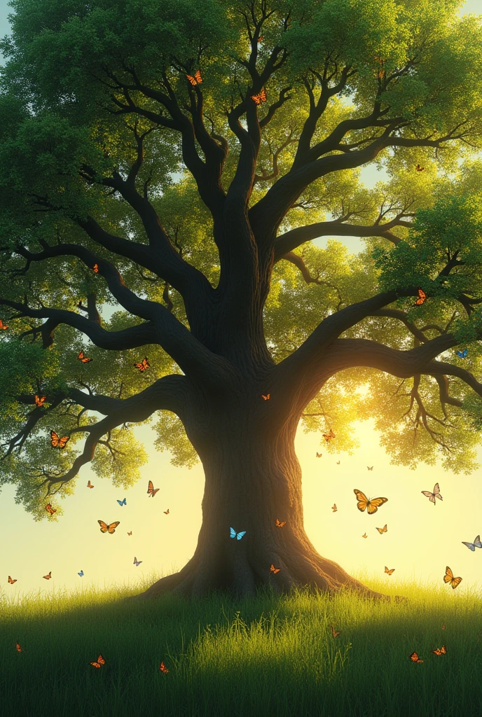 Tree with butterflies