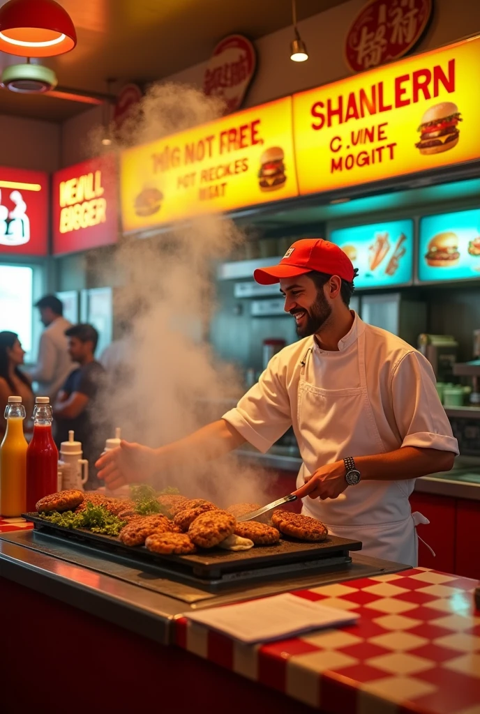 Fast food cafe burner