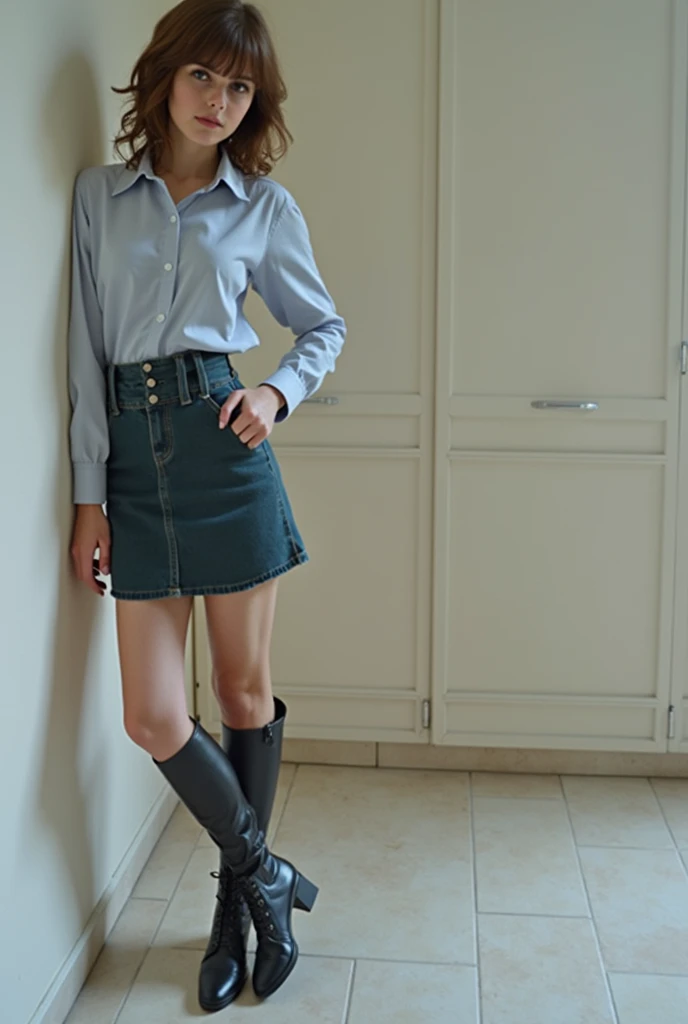 Beautiful young girl, 18 years old, Brown hair