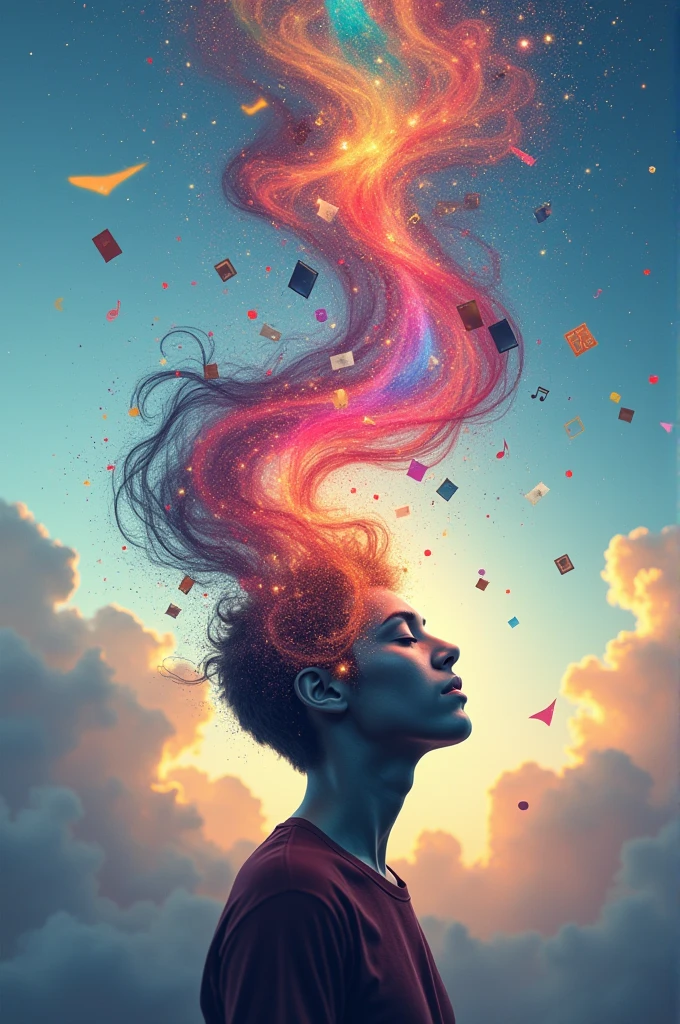 Thoughts escaping from the head