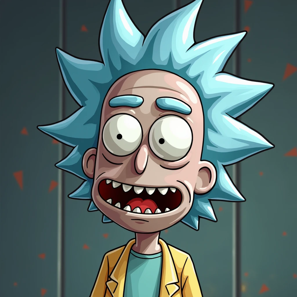 Rick sanchez with lomg hair