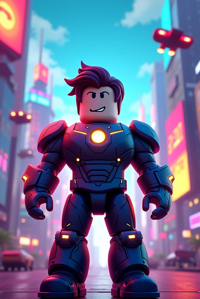 A background cover for my youtube channel and the character should be a roblox hero
