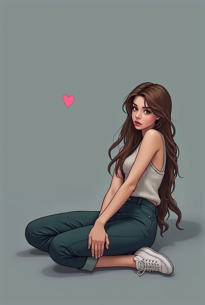 Beautiful young girl, 18 years old, Brown hair