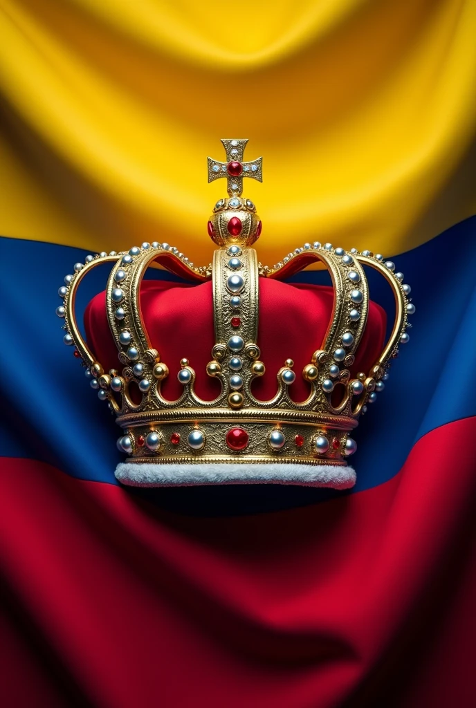 A logo that is exactly as I describe: The flag of Venezuela with a king's crown in the middle