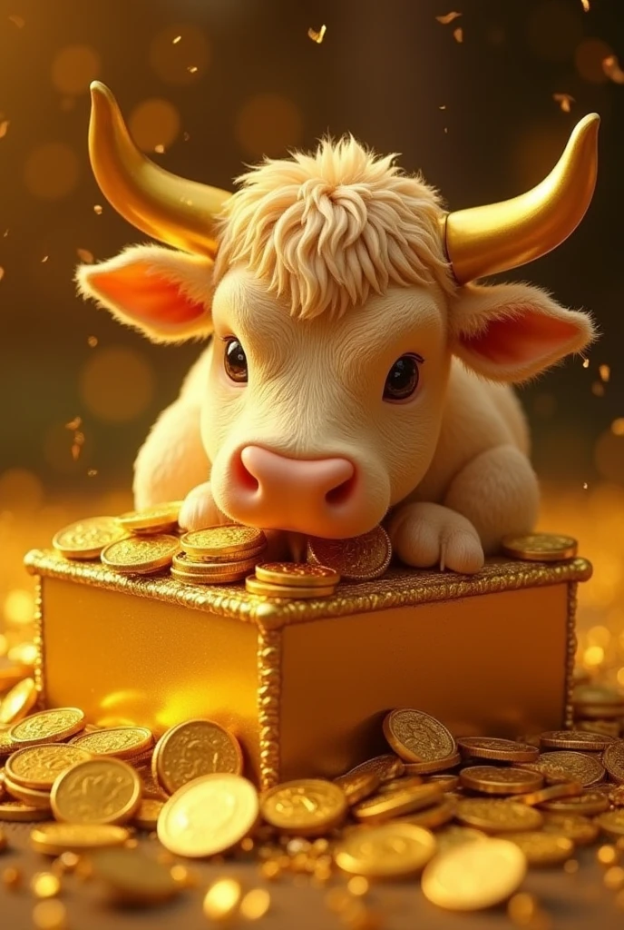 Pile of gold, Gold coins, Make the cow really big., Gold coins이 하늘에서 쏟아진다. Dazzling golden, golden light, The Golden Box, Gold Coin, 
