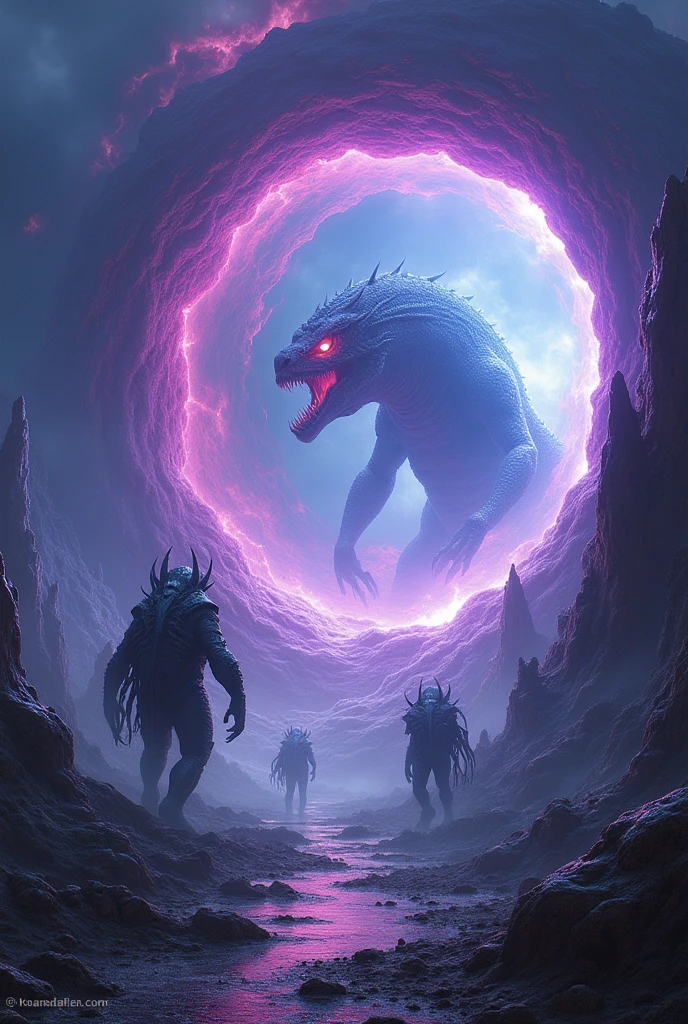 Monsters through a dimensional portal