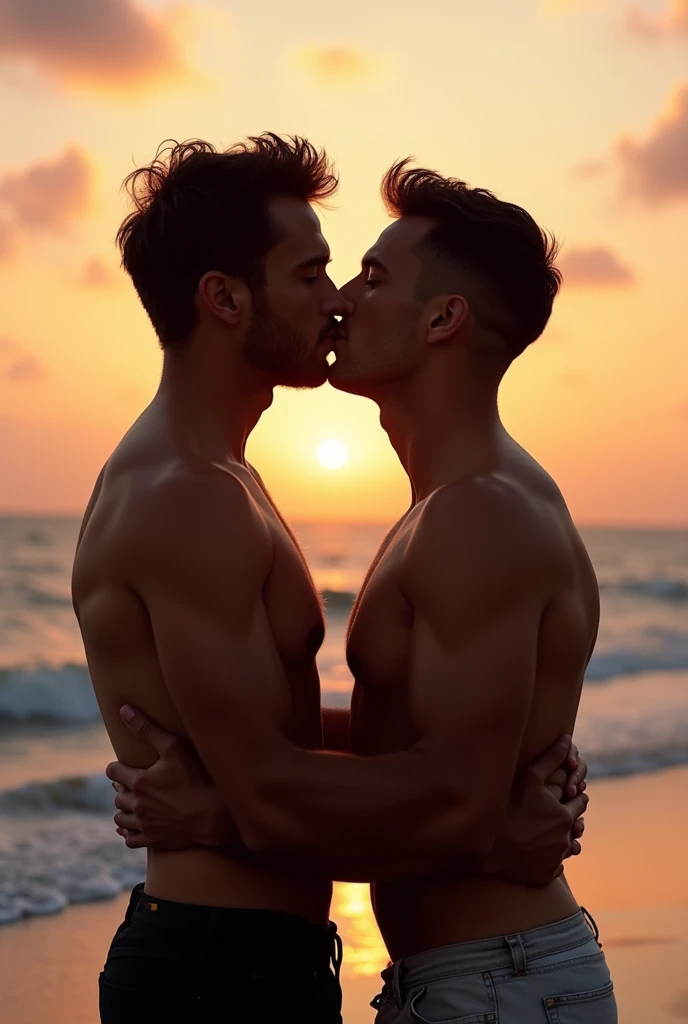 men kissing nude