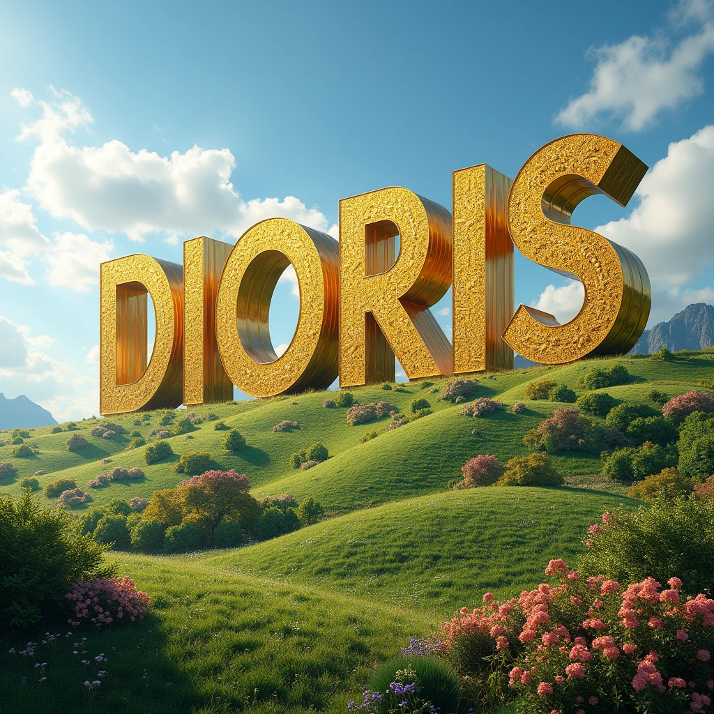 Those mega thick and giant letters DIORIS aerial view