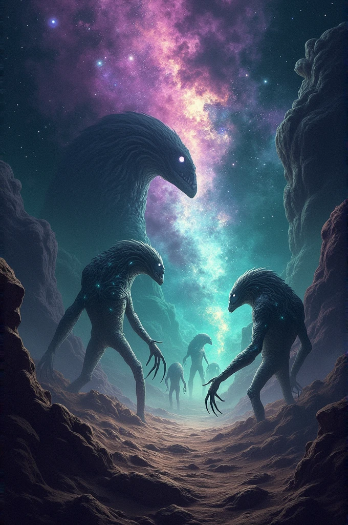 Deep space images and the arrival of monsters through a dimensional portal