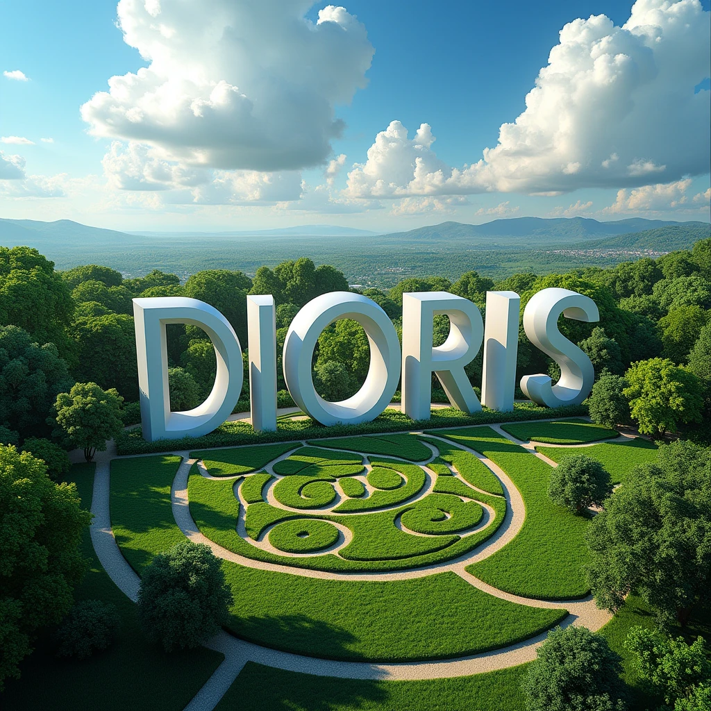 Those mega thick and giant letters DIORIS aerial view