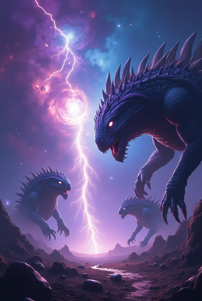 Deep space images and the arrival of monsters through a dimensional portal