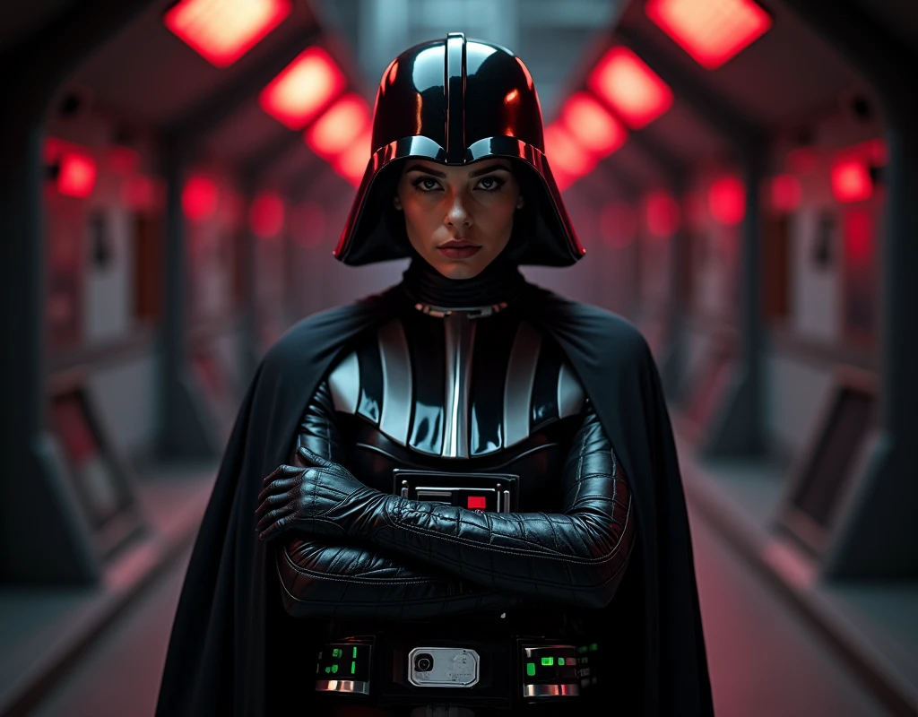 Darth Vader Women's Cosplay Black leather gloves