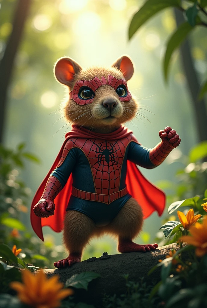 Create a capybara spiderman