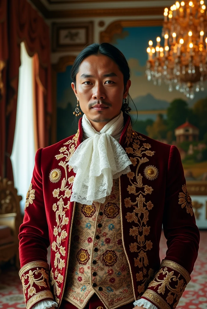 Indigenous man dressed in the clothes of a European nobleman