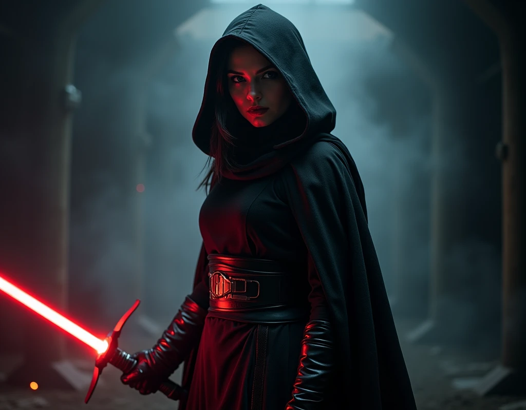 Kylo Ren Women's Cosplay Black leather gloves