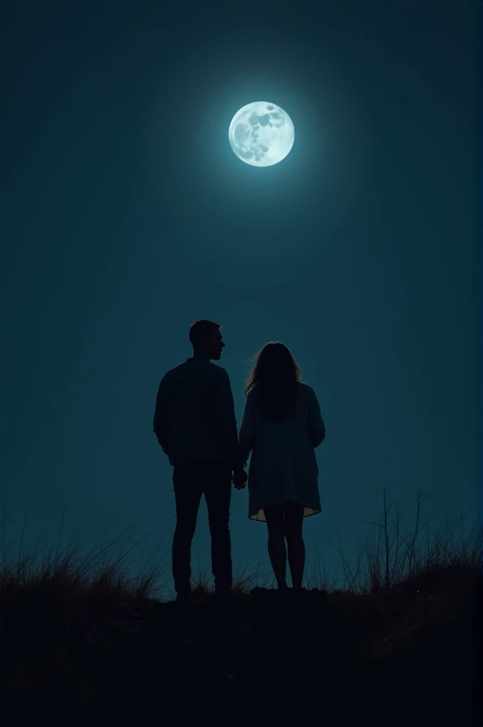 A couple on a dark night
