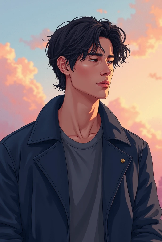 This illustration is、It depicts a calm man in his 30s.、His charm lies in his mature aura and deep thoughtfulness.。His expression is calm and thoughtful、The kindness that brings comfort to those around you is apparent.。His eyes are、While gazing somewhere far away、It gives a sense of warmth, as if the person in front of you is watching over you.。
The hair is dark in color、Medium length, natural style。A little messy hair、It brings out his relaxed and natural charm.。Dress simple and elegant。Black or grey、Wear a navy jacket or coat、The style is sophisticated yet approachable.。
overall、His appearance exudes calm and tolerance.、It gives a sense of security to the viewer.。Also、In that kindness、There is something mysterious and fascinating about it.、It gives an impression of being drawn in.。