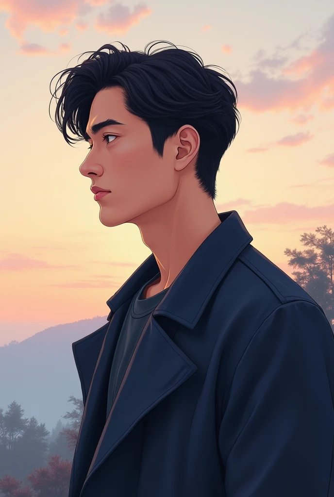 This illustration is、It depicts a calm man in his 30s.、His charm lies in his mature aura and deep thoughtfulness.。His expression is calm and thoughtful、The kindness that brings comfort to those around you is apparent.。His eyes are、While gazing somewhere far away、It gives a sense of warmth, as if the person in front of you is watching over you.。
The hair is dark in color、Medium length, natural style。A little messy hair、It brings out his relaxed and natural charm.。Dress simple and elegant。Black or grey、Wear a navy jacket or coat、The style is sophisticated yet approachable.。
overall、His appearance exudes calm and tolerance.、It gives a sense of security to the viewer.。Also、In that kindness、There is something mysterious and fascinating about it.、It gives an impression of being drawn in.。