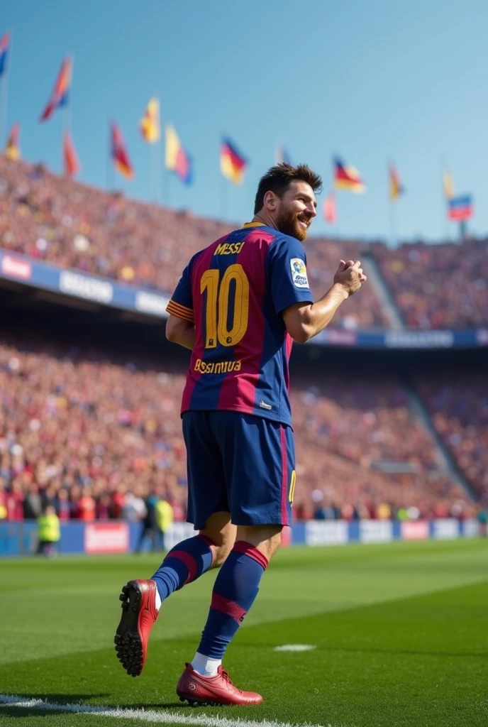 Messi showing his butt 



