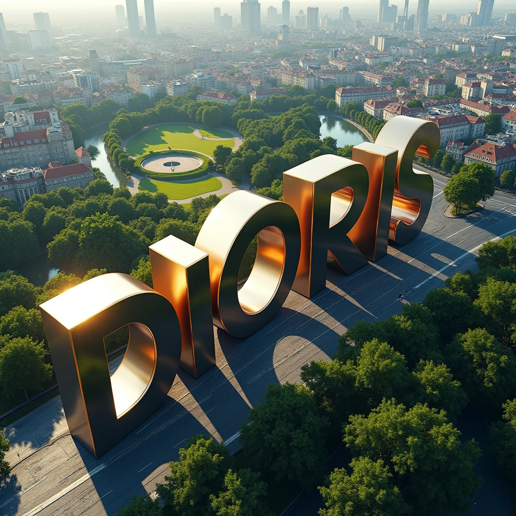 Those mega thick and giant letters DIORIS aerial view