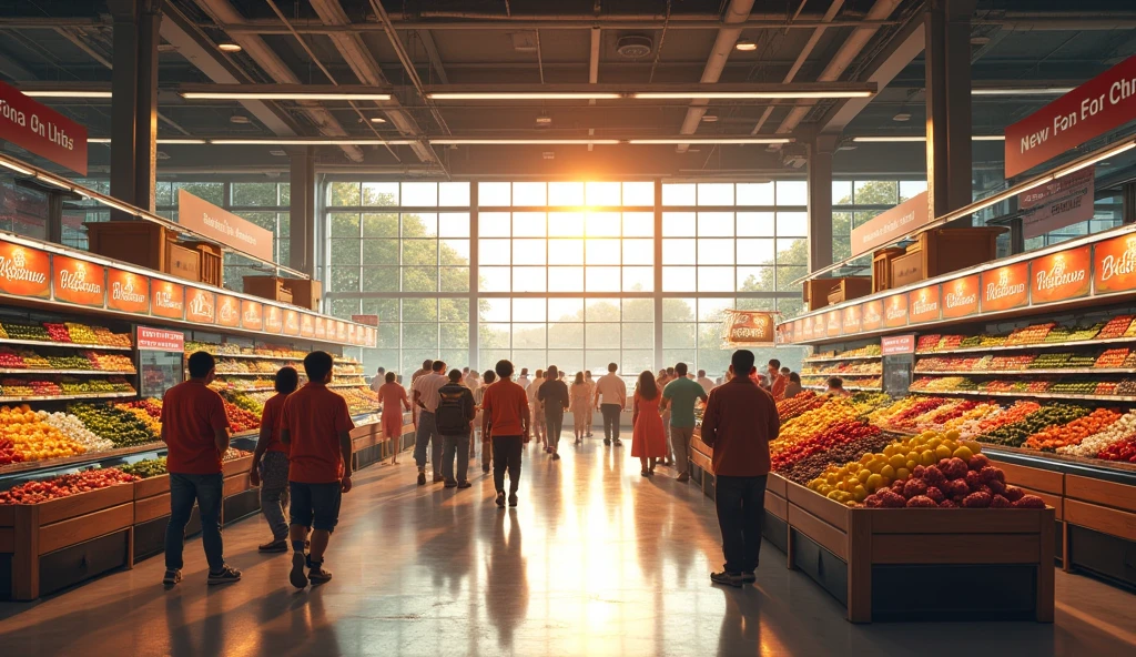BIG SUPERMARKET STORE NAMED AS GANESH KIRANA IN ENGLISH IN AFTERNOON
