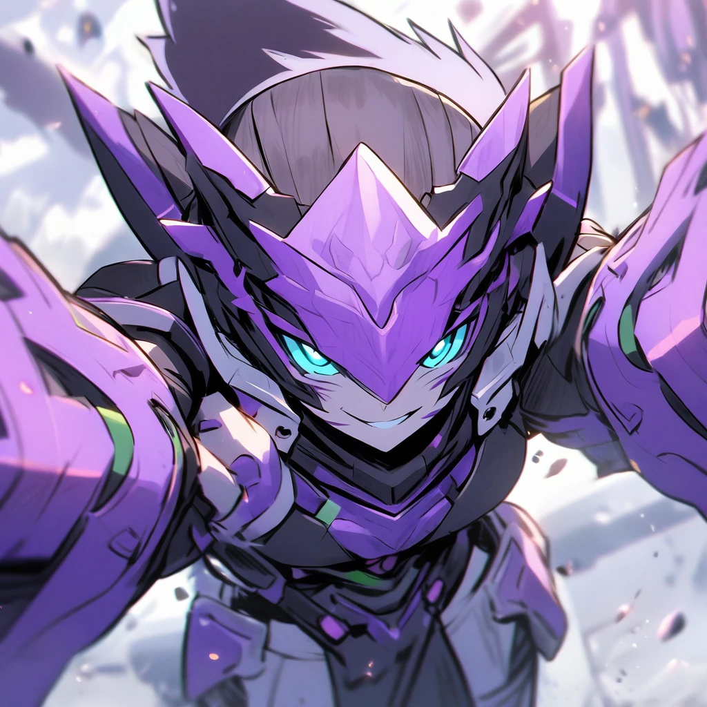 Purple-inspired rmored Warrior