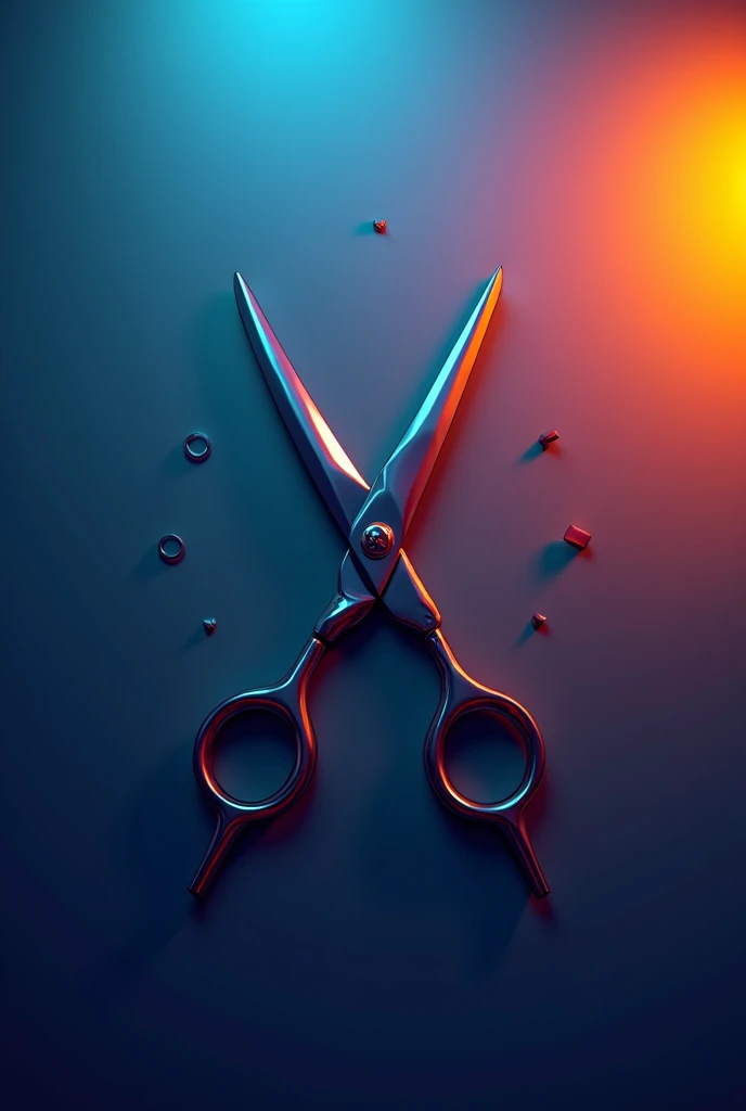 Create a simple logo for a video editing channel with a pair of scissors