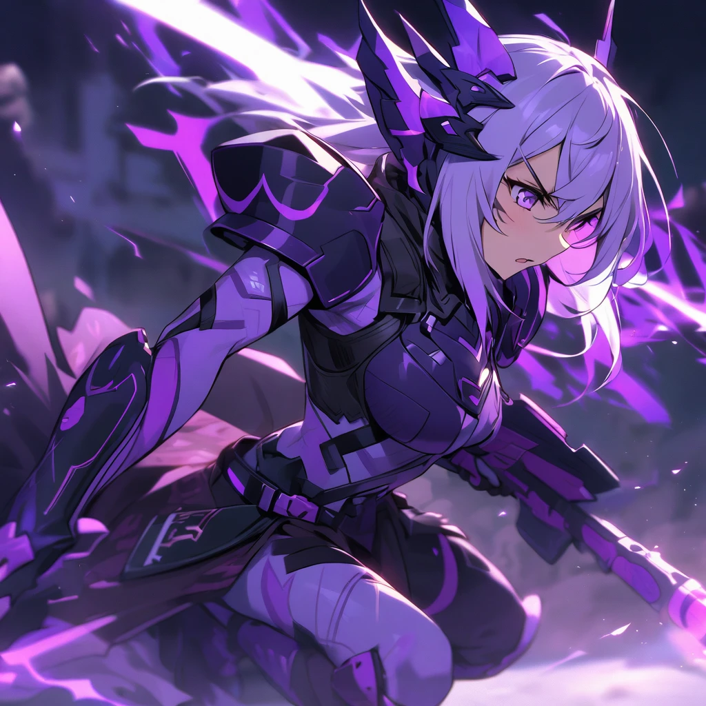 Purple-inspired rmored Warrior