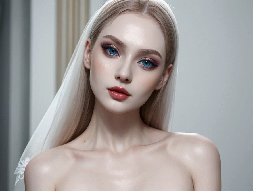 Ukrainian woman sexy, pale skin, perfect makeup, ultra realistic, 8k