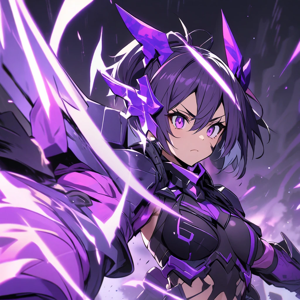 Purple-inspired rmored Warrior