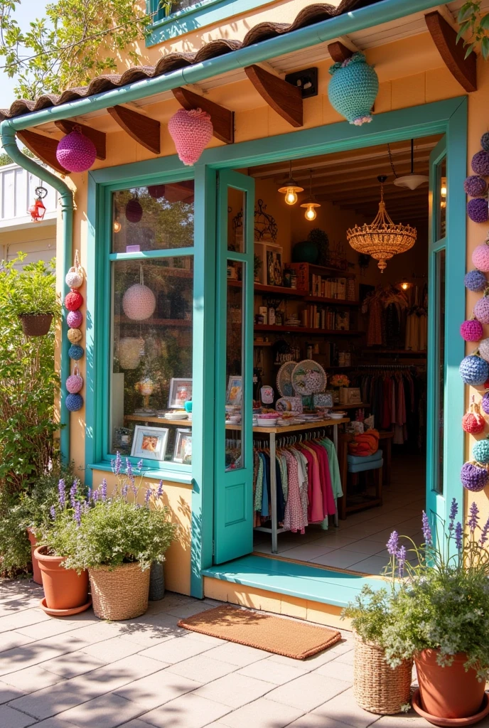 a place located in a striking area that sells crochet things
