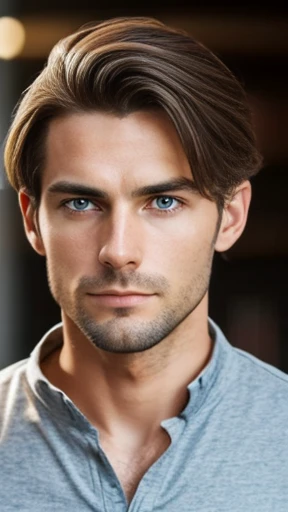 A German man with focus on his face. 