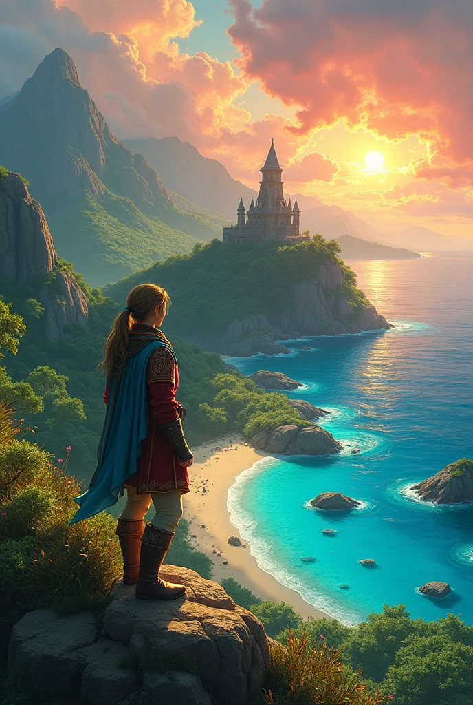 Zelda fantasy island landscape
