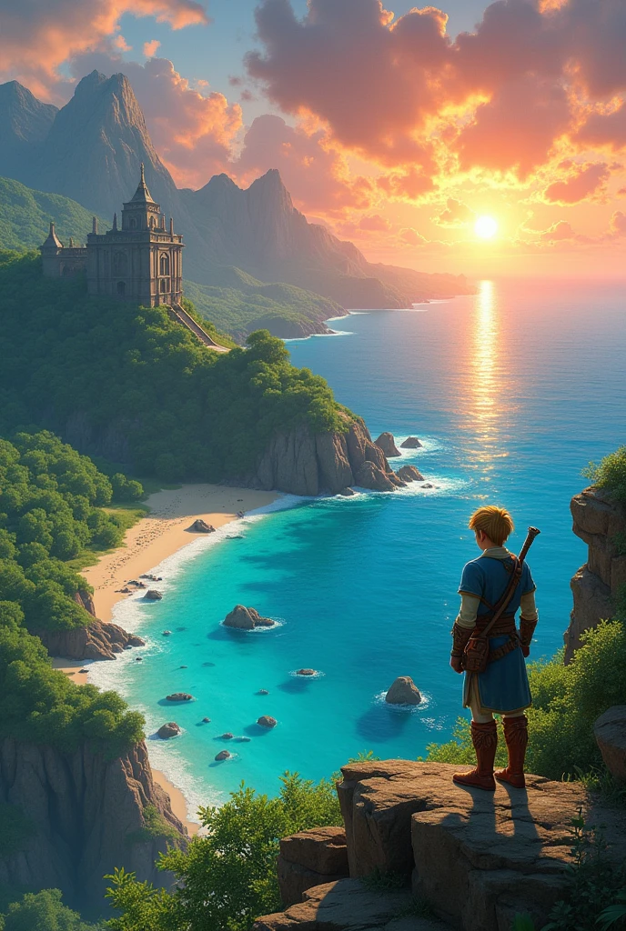 Zelda fantasy island landscape