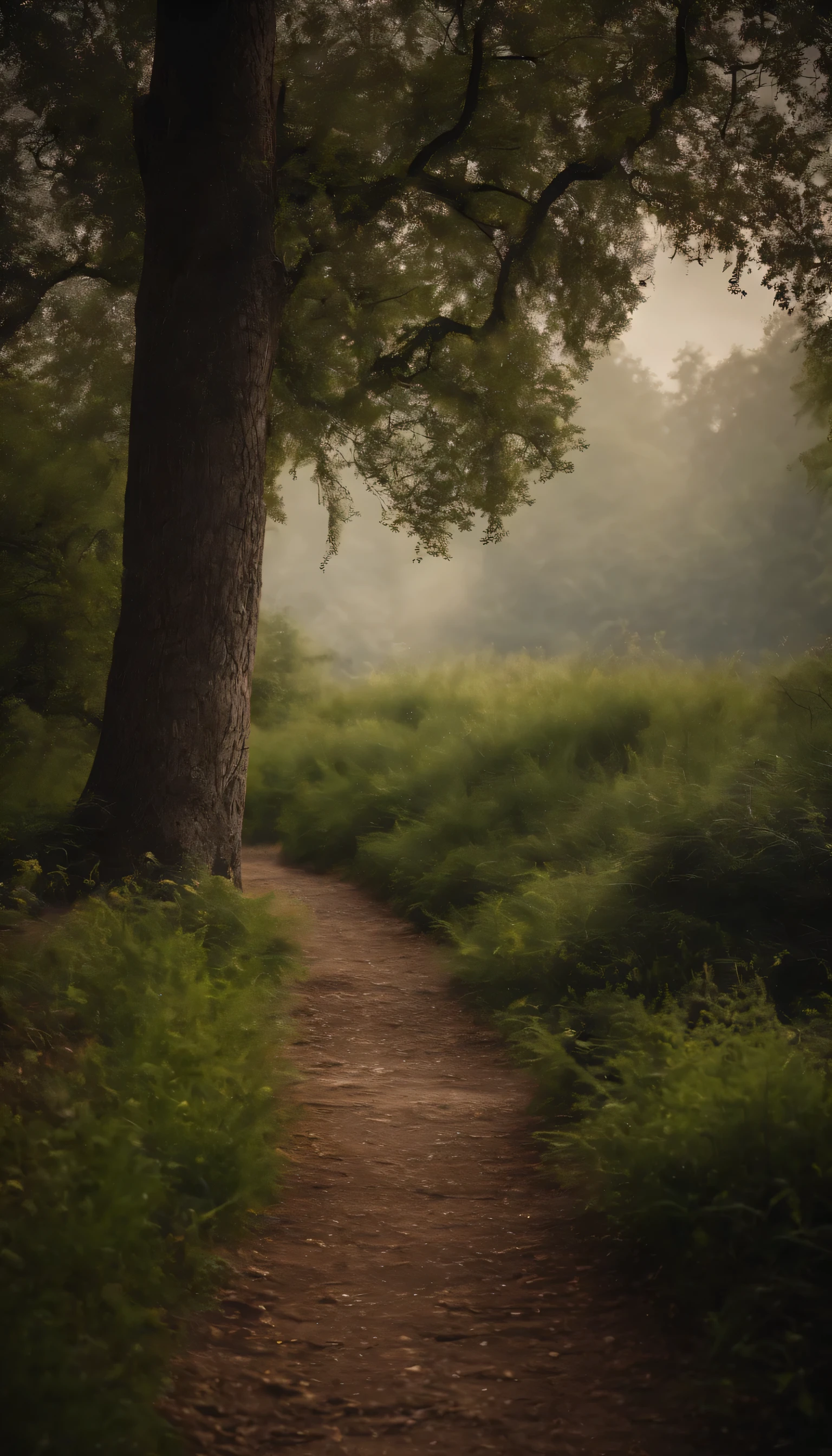 A path with trees around it
