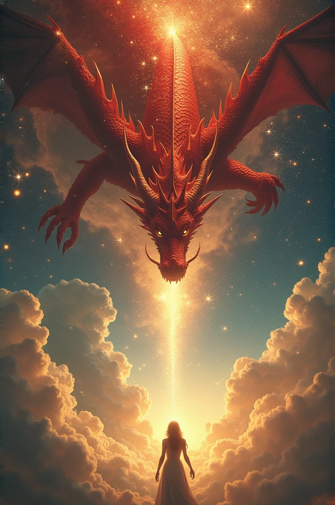 Then another sign appeared in heaven.; and look, a huge red dragon, seven-headed and ten-horned, and on his head were seven crowns. And its tail drew a third of the stars of heaven and threw them to the earth.. And the dragon stood in front of the woman who was about to give birth, to swallow her child, as soon as the woman gave birth to Him
