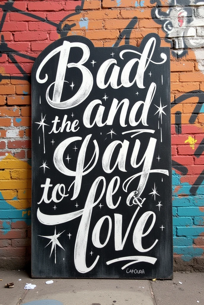 Small Bible verses in graphite lettering and shapes. urban style