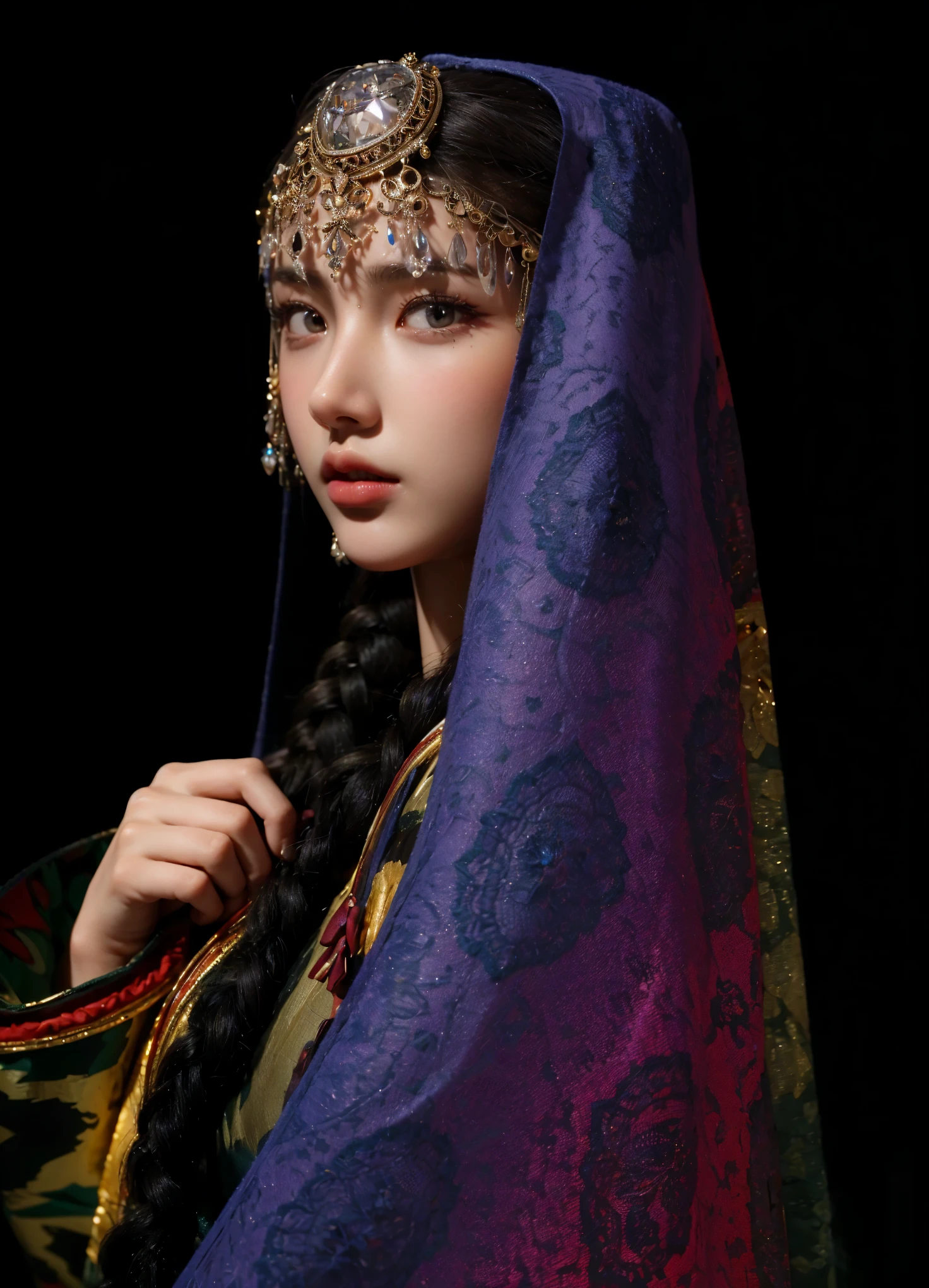Game Art,CG Animation,Best image quality,Maximum resolution,8K picture quality,(A bust photo),(portrait),(Head close-up),(Rule of Thirds),Unreal Engine 5 rendering works,20 year old girl,((Queen)),The eyes are very detailed,(Large Breasts),Elegance and nobility,Ray Tracing,Game CG,((3D Unreal Engine)),OC rendering reflection mode,4K,Ultra-clear,Translucent lace,Fair and plump figure,Pretty Face,Glossy Gel Coat,身着华贵礼服的Queen,Gorgeous clothing,Luxurious and exquisite jewelry,Colorful makeup,Full figure,Dark red lipstick,精致Gorgeous clothing,Supermodel,Gold Jewelry,Luxurious clothing,Gold and diamond jewelry,Rich facial details,Delicate and delicate skin texture,Gorgeous eyeshadow makeup,Three-dimensional facial features,Gold Skirt,Fingers straightened
