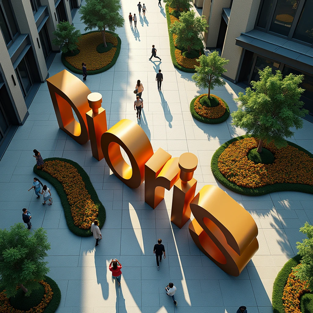 Those bold and giant DIORIS letters aerial view