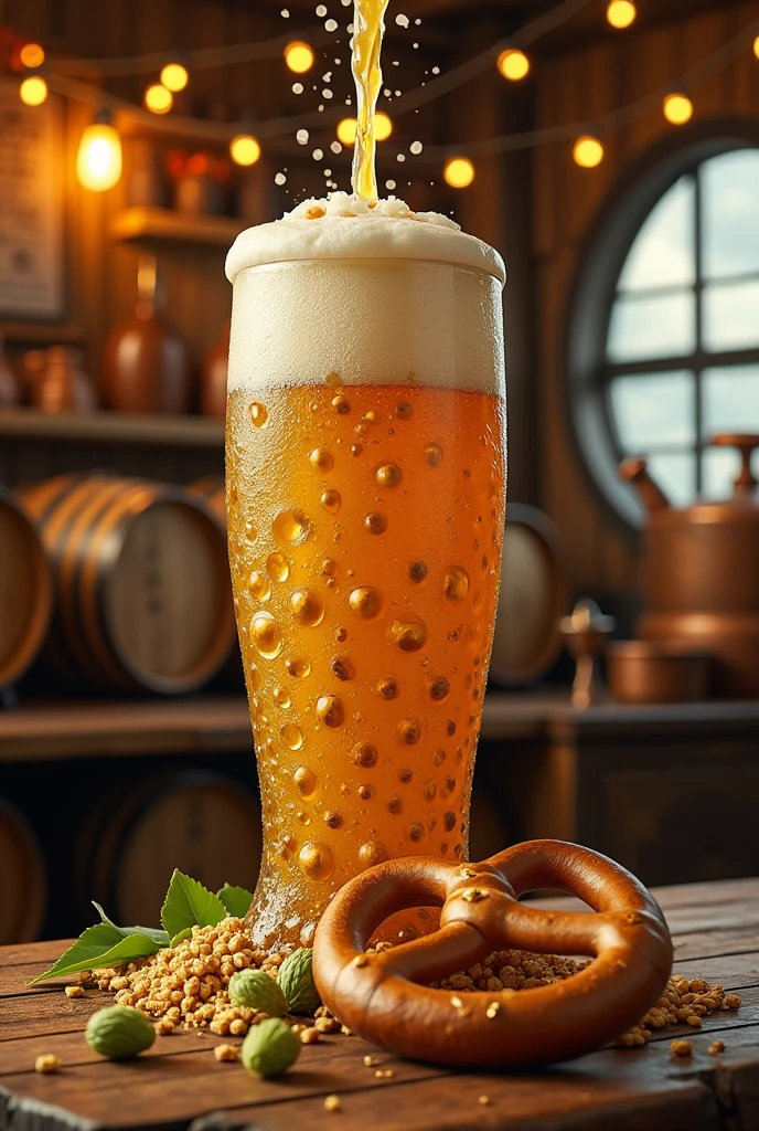 A barleycorn where beer drips out