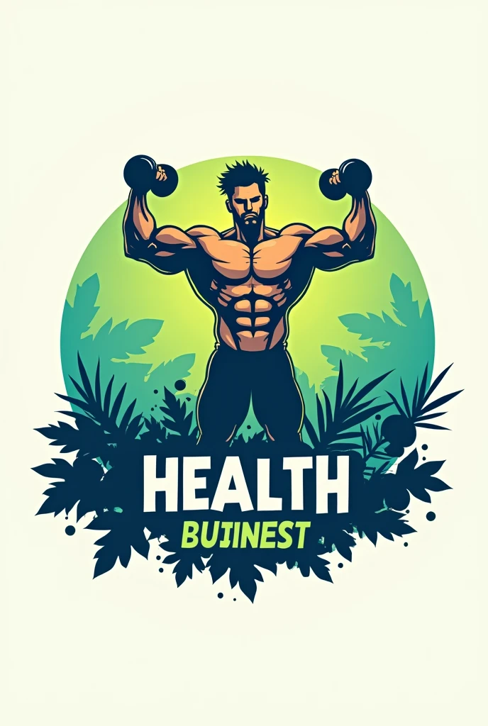 logo about with a man exercise and health