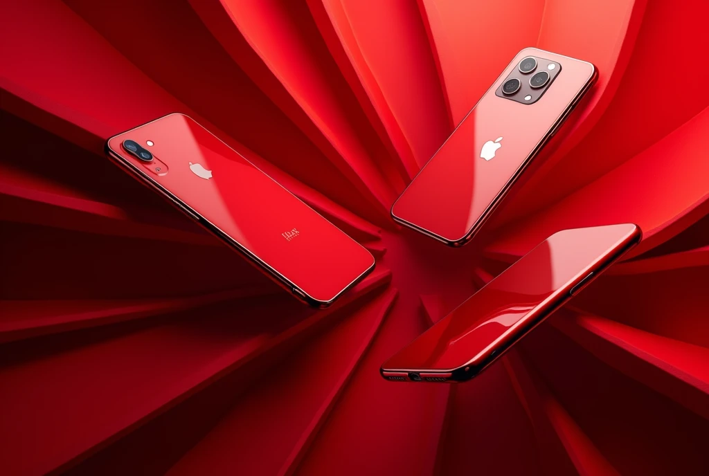 create me poster for smartphones, with red color palette